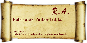 Robicsek Antonietta névjegykártya